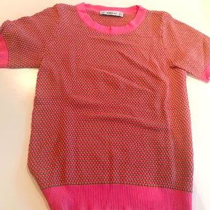 Zara Knot pink/beige shirt sleeve top